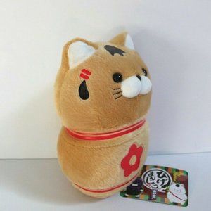 Amuse Ninja Cat Plush Ginger Kokeshi Doll 8"